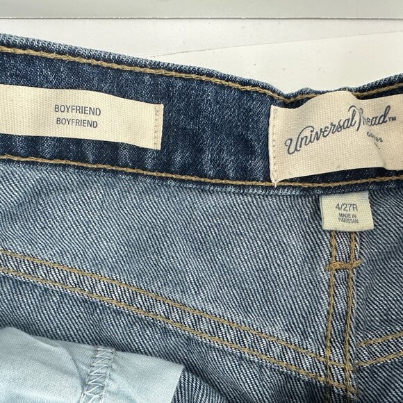 Universal Thread Women's High-Rise Boyfriend Jeans Medium Wash 4/27, Medium Blue - Picture 4 of 8